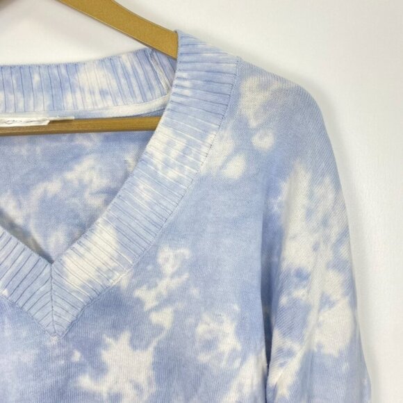RD Style Blue and White Tie Dye V neck Swe… - Picture 2 of 5